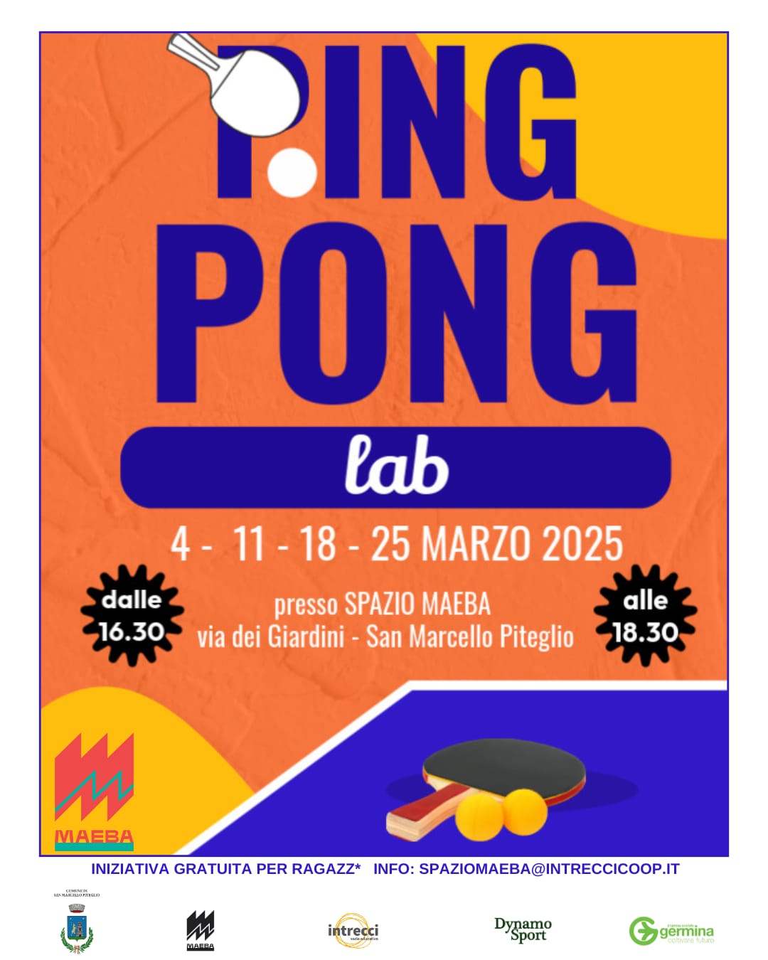 Ping Pong attività gartuita