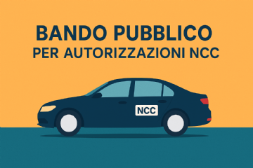 Bando di concorso pubblico per l’assegnazione di n. 3 autorizzazioni per l’esercizio del servizio di noleggio con conducente (N.C.C.), fino a 9 posti